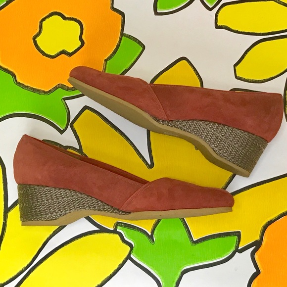 Deadstock 70s espadrilles wedges burnt sienna 6 - Picture 2 of 6